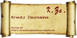 Kreutz Zsuzsanna névjegykártya